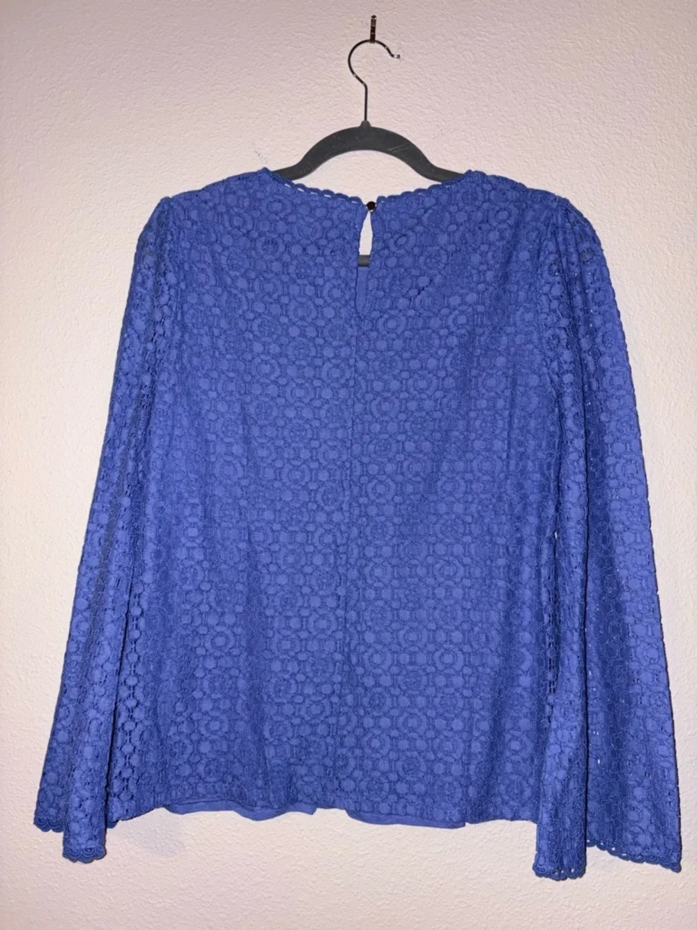 Banana Republic Cornflower Blue Lace Long-Sleeve Top - Picture 6 of 6